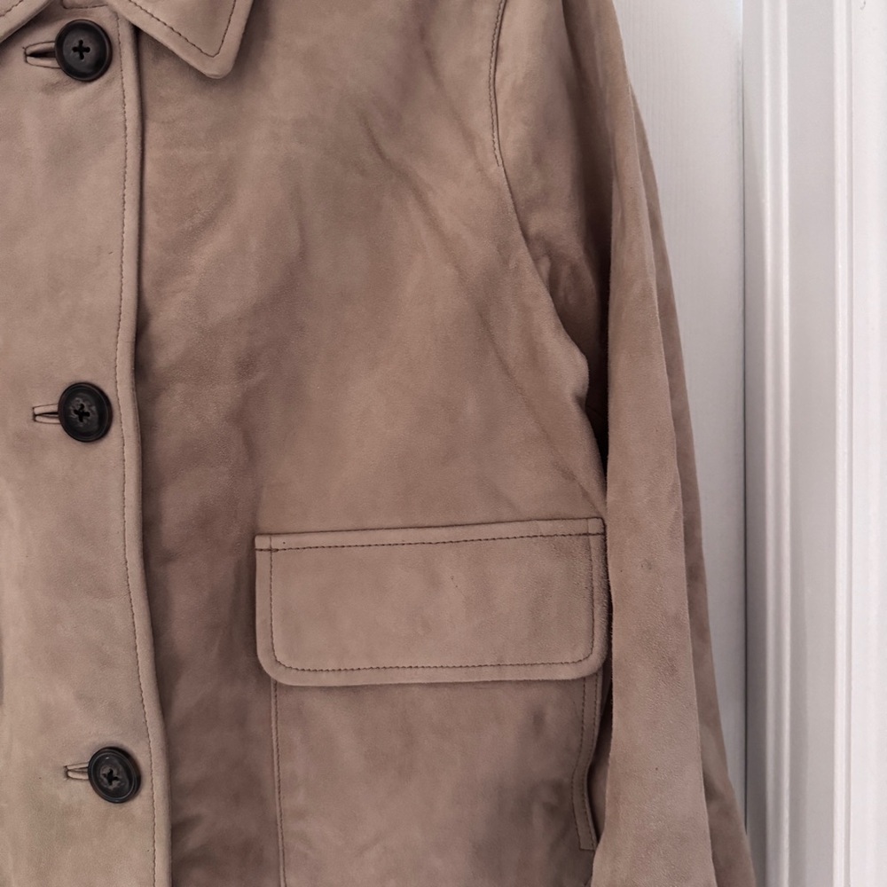 Lucky Brand Genuine Goat Suede Leather Jacket Tan Size M NWT - Picture 6 of 14